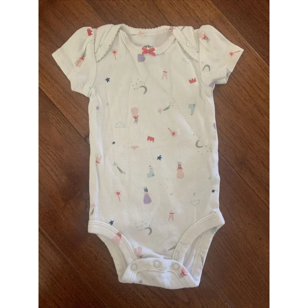 Baby Girl One Piece Cotton Bodysuits Size 3-6 Months Short Sleeve lot of eleven